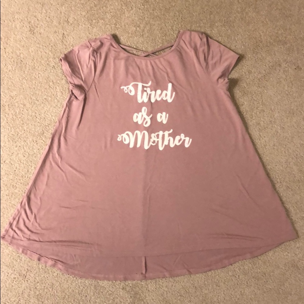 Francesca’s Tired as a mother blush top